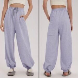 NAP Loungewear Balloon Cotton Jogger Sweatpants Blue Size Medium